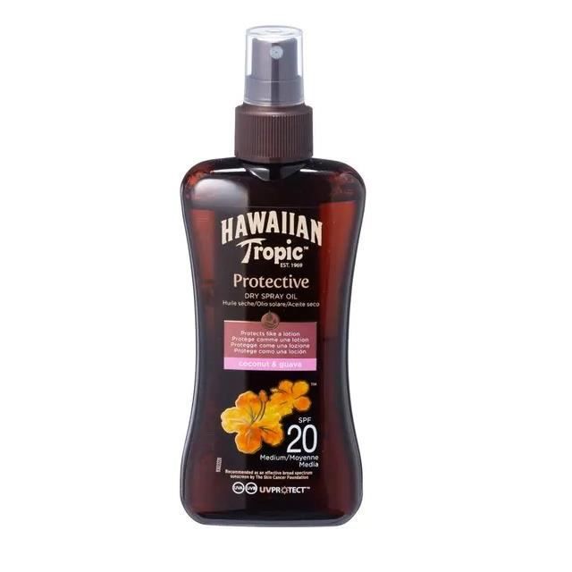 Hawaiian Tropic Protective huile solaire en spray SPF 20, 200 ml