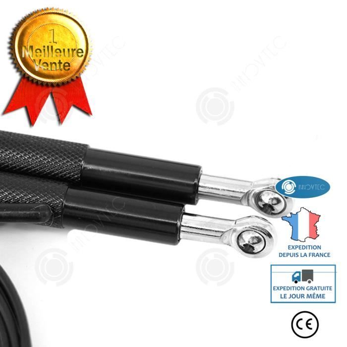 INN® 3m Corde à sauter acier corde à sauter crossfit adulte sport sauter lesté musculation puissance endurance Jump Réglable Fitness