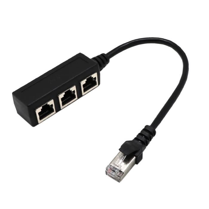 SWITCH - HUB ETHERNET - INJECTEUR 1 pièce RJ45 1-à-3 Splitter