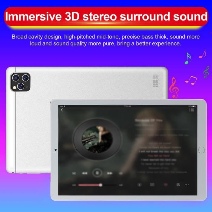 Tablette PC 10 pouces Dual Sim 3G Appel Double caméra Smart Tablet PC HD Grand écran blanc