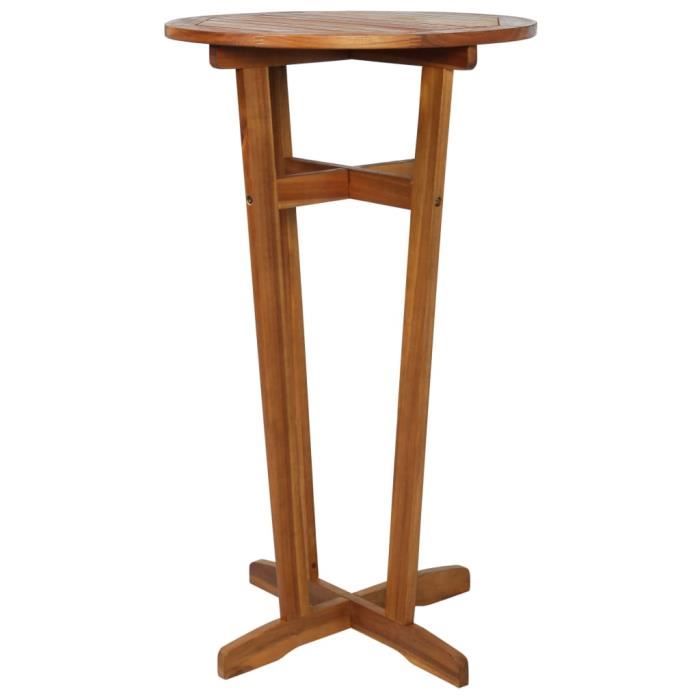 Table de bar 60x105 cm Bois d'acacia massif