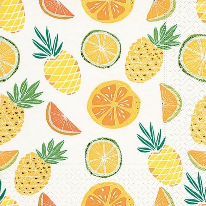 PAPER DESIGN - 20 Serviettes 33x33 cm - Fruity