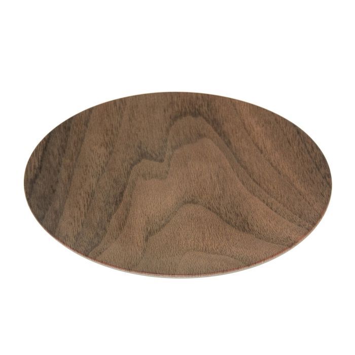 Assiette plate design bois Mood - Diam. 26 cm - Marron