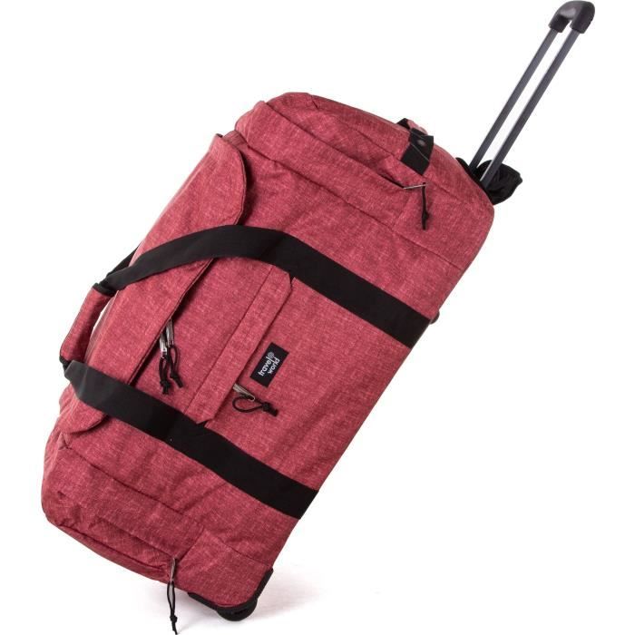 TRAVEL WORLD Sac à Roulettes 72 Cm Couleur Rouge Foncé