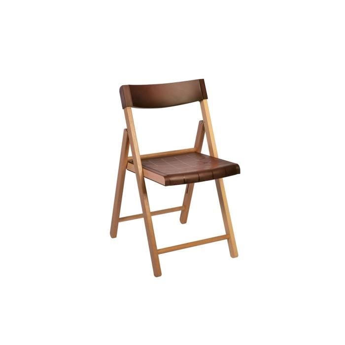 TRAMONTINA Chaise de jardin pliante Balcony, Bois de teck FSC et plastique, Marron