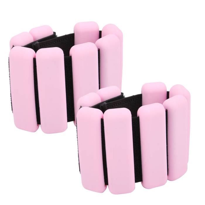 Zerodis Poids de cheville réglables 2pcs Bracelet de Poids en Gel de Silice Poids de Poignet Réglables Outil d'Exercice de