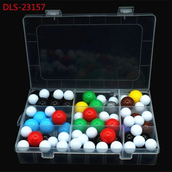 Kit de modèle moléculaire de chimie 444 pièces pour étudiant et enseignant pour l'apprentissage de la chimie organique et inorganique Kit de modèle moléculaire Kit de chimie organique
