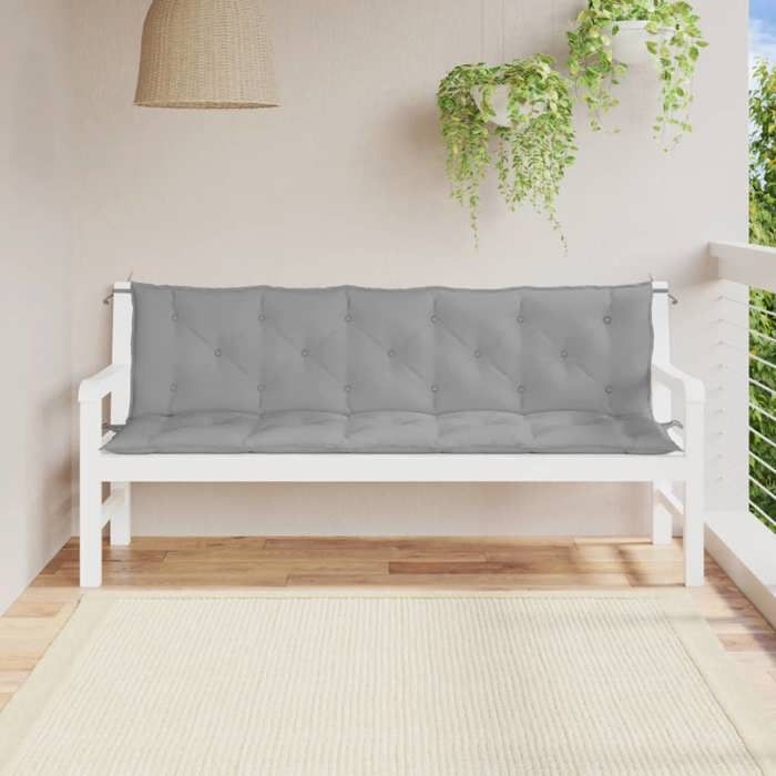 vidaXL Coussins de banc jardin Lot de 2 - vue 5