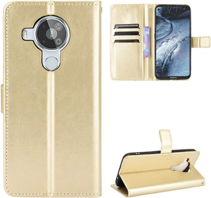 Housse Portefeuille Magnétique En Cuir PU Pour Nokia 7.2 Et 6.2 - Avec Emplacements Cartes Et Fonction Support