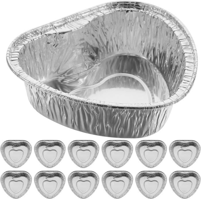 10 Moules à Gâteaux En Aluminium Jetables - Lot De 10 - 22x11,5x5 Cm - Parfait Pour Cookies Et Pains