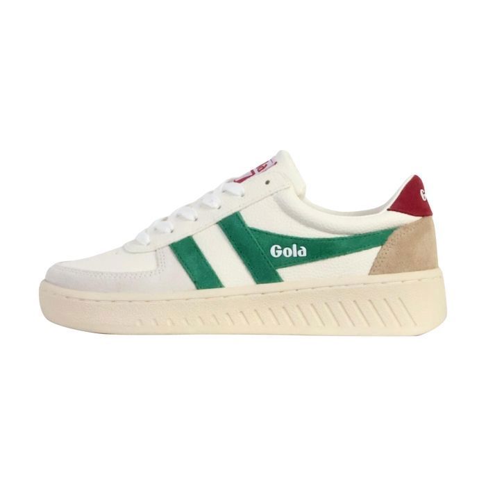 Gola Baskets femme - GOLA - Grandslam Trident - Blanc - Plat - Lacets