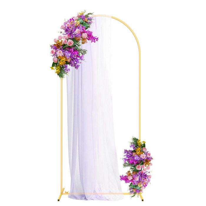 Toile De Fond Arche De Mariage Ajustable - 220x120 Cm - Polyester Double Face - Pour Décoration Fête, Anniversaire