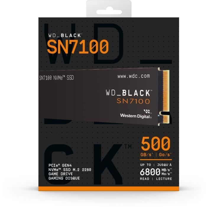 WESTERN DIGITAL WDS400T4X0E SSD Interne SN7100 NVMe 4 To jusqu’à 7 000 Mo/ en lecture