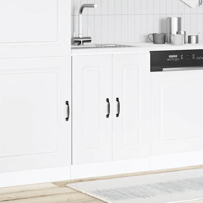 Armoire de cuisine - STAR - Meuble bas pour évier Kalmar - blanc 60x46x815cm bois ingénierie LL655