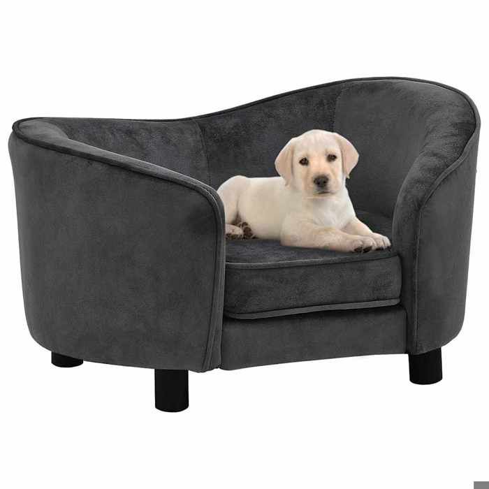 Comparer les prix de Prix bas - Lit/Fauteuil Chien-Canapé pour chien Gris foncé 69x49x40 cm Peluche （922020500616)
