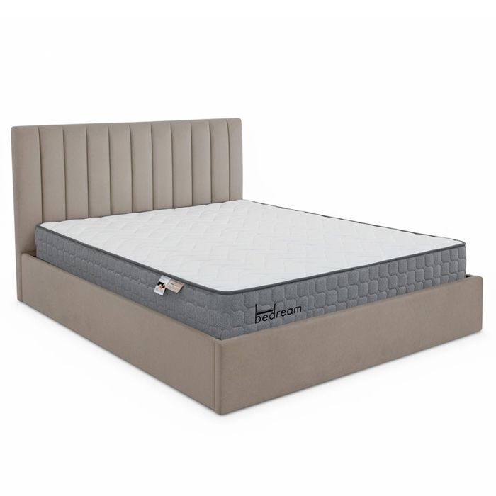 MENZZO Pack Lit-coffre Songe + Matelas Bedream 180x200cm Velours Taupe - Velours Lit : L189 x P217 x H112 cmMatelas : MENZZO Pack Lit-coffre Songe + Matelas Bedream 180x200cm Velours Taupe - Velours Lit : L189 x P217 x H112 cmMatelas :