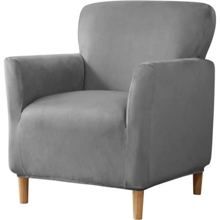 Housse de fauteuil - YYV - 1 place - Gris foncé - Synthétique - Contemporain