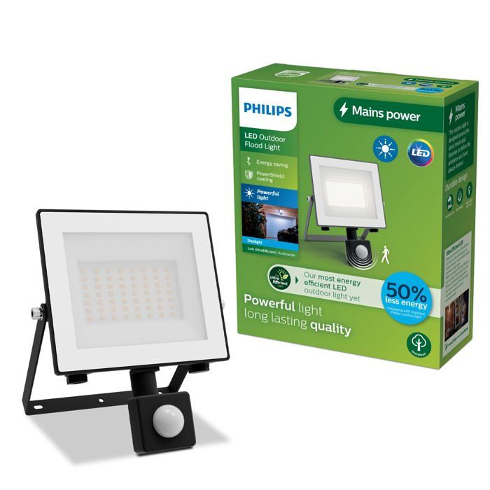 Philips Projecteur led extérieur avec détecteur de mouvements led Lois 929004643201 14 w blanc chaud - vue 1