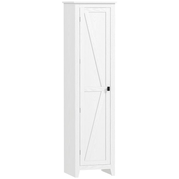 Armoire de Rangement - HOMCOM - Buffet avec 2 étagères réglables - MDF - 43.5x40x121.5cm - Blanc