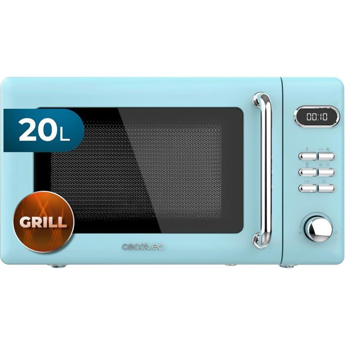 Micro-ondes digital avec grill - SUTEO - 20 L - 700 W - 5 niveaux de puissance - Minuterie 60 min - 8 programmes - Suteo