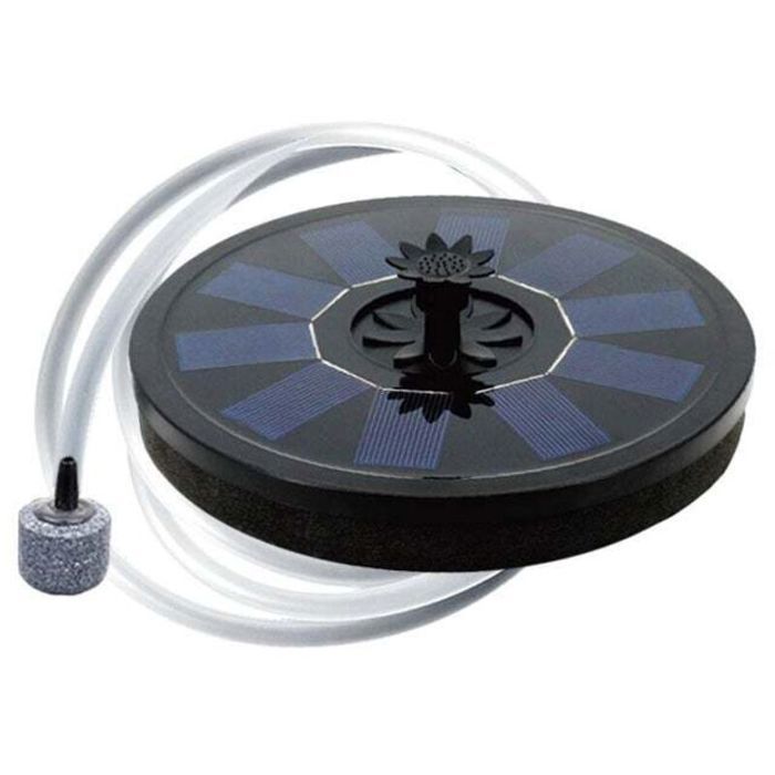 Pompe à oxygène solaire pour étang - Unbrand - Débit 08L/min - Fonctionnement automatique 10s - Niveau sonore