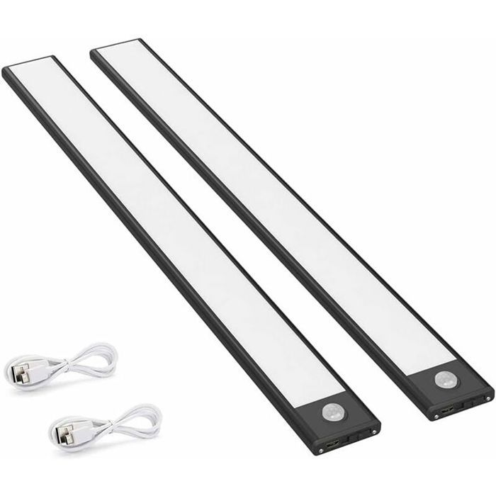 Eclairage dappoint éclairage à piles Lot de 2 lampes darmoire à détecteur de mouvement à LED 150LM lampes de cuisine