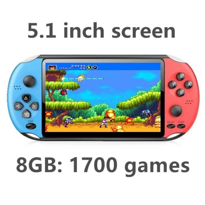 Console Portable Rétro 5,1 Pouces – 3900 Jeux Intégrés, Émulateurs Multiples, Sortie TV, MP3/MP4, Cadeau Anniversaire/Noël