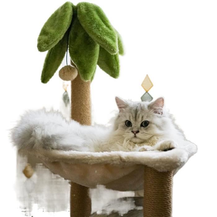 Comparer les prix de Arbre à chat en forme de tour avec abri, hamac et griffoir - 41 x 40 x 78 cm