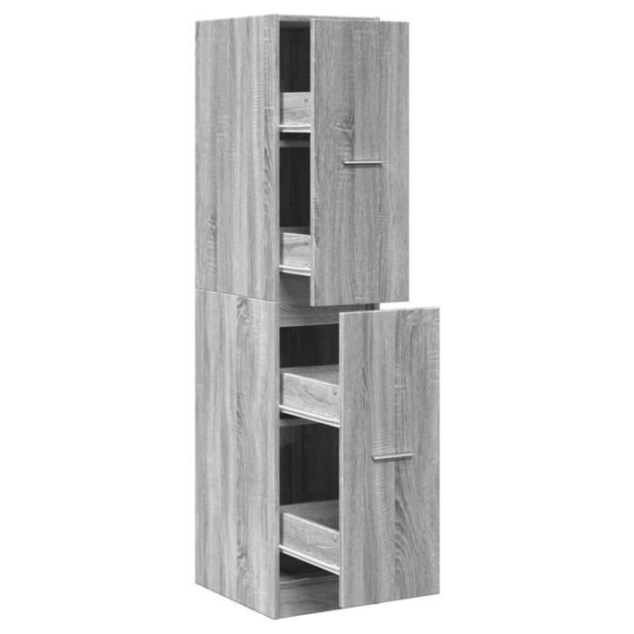 Armoire apothicaire sonoma gris 30x41x1445cm bois dingénierie -BK855174 (PLA)