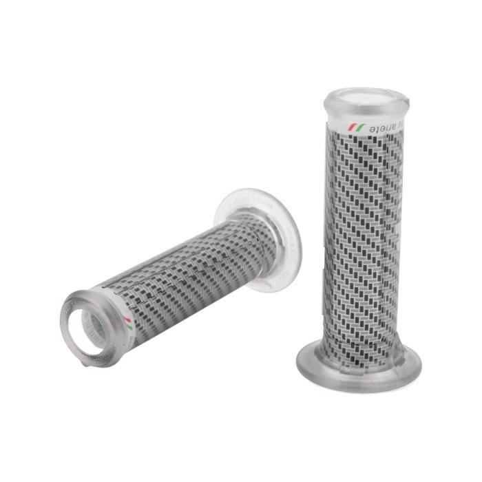 Lot De 2 Poignées De Guidon Moto Antidérapantes à Motif Rayé - Améliore La Prise Et Le Confort