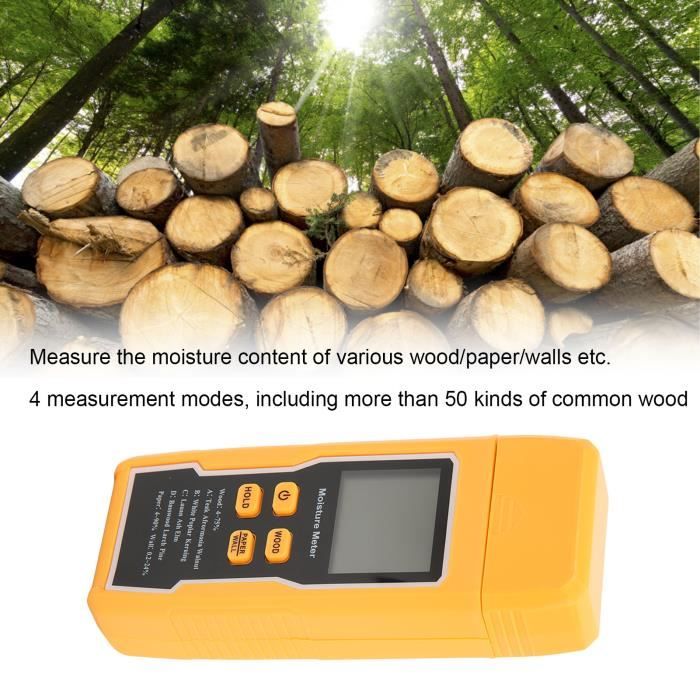 Détecteur d'humidité en bois, humidimètre en bois, détecteur d'humidité en  bois papier pour murs numériques pour bois (j A073 904651