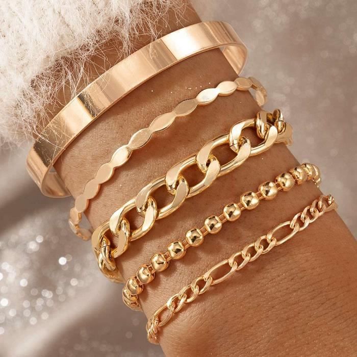 Bracelet de perles en acier inoxydable pour femme, breloque féminine,  bijoux minimalistes, e-manco, 216.239. - AliExpress