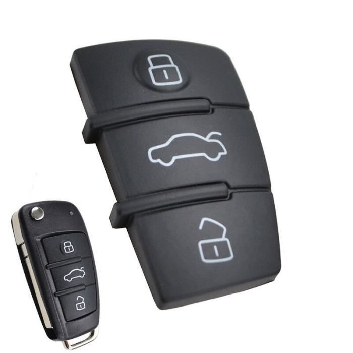 Coque de clé de remplacement triple boutons 3 boutons télécommande à distance pour Audi A1 S1 A3 A4 A5 A6 A8 Q5 Q7 TT