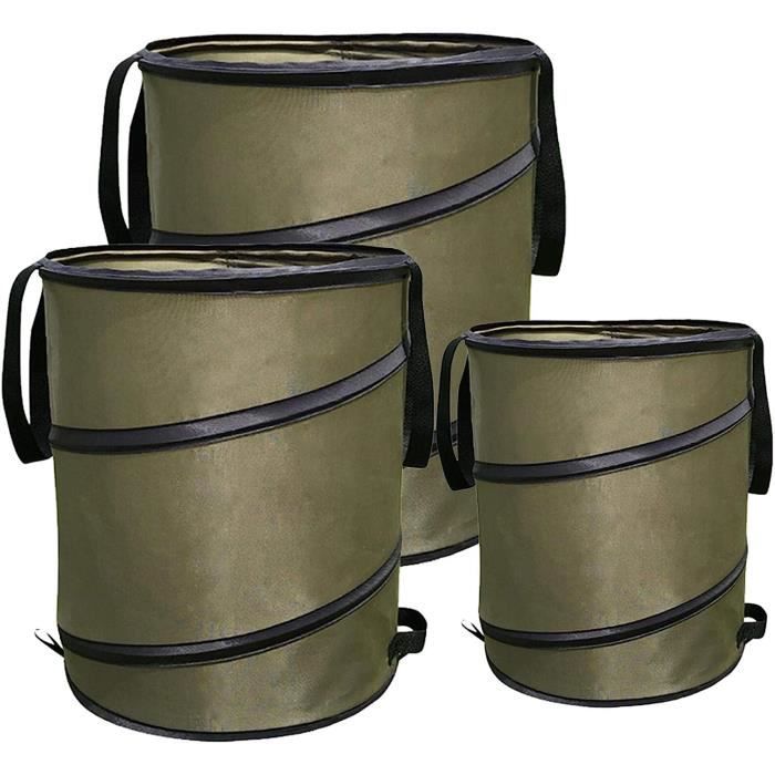 Sacs à Déchets De Jardin MOOWY En Toile Cirée - Lot De 2 Sacs De 120 Litres - Ultra Résistants, Réutilisables - Poignées Renforcées