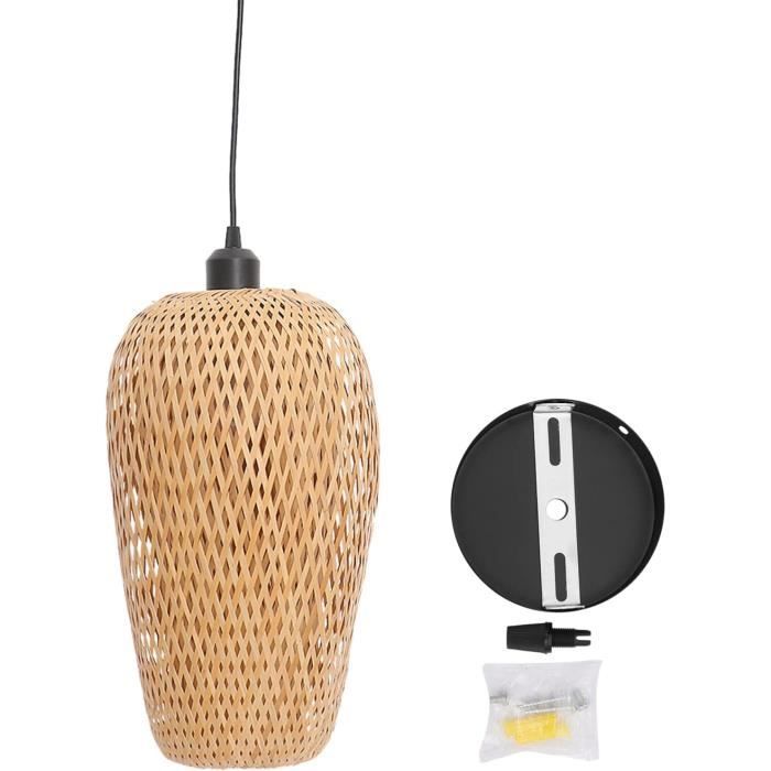 IMIKEYA Abat-Jour Tissé Naturel Suspendu En Osier Housse De Lustre