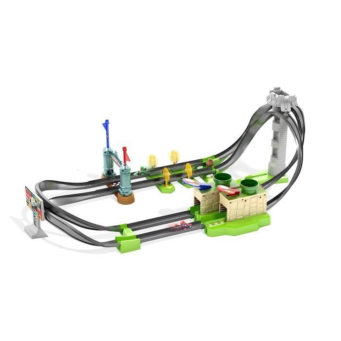 Circuits De Voitures Électriques - Hot Wheels Circuit Mario Kart Motorisé Coffret Jeu Petites À Connecter Pistes Jouet Enfan