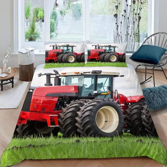 T-Shirt Fruit Of The Loom - Motif "Eat Sleep Farm Tractor" Lumière Dans Le Noir - Homme, Neuf Sans Étiquette