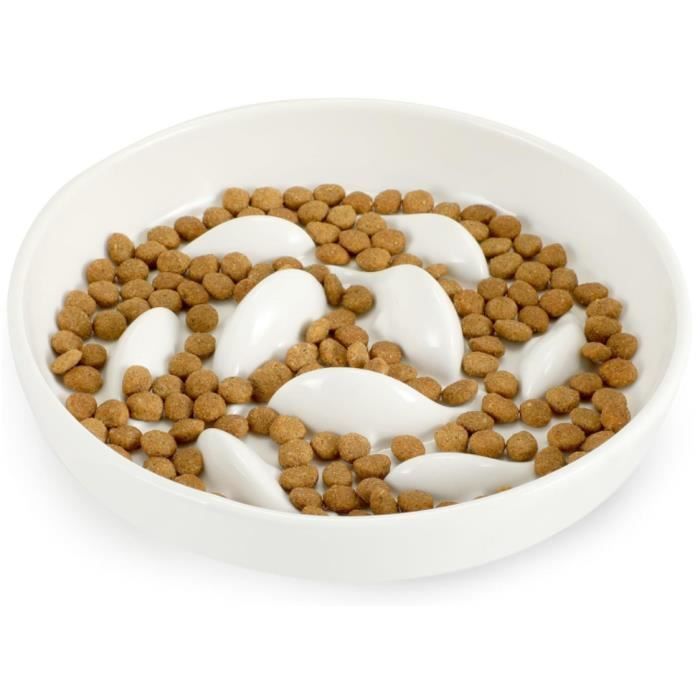 Comparer les prix de Gamelle Anti Glouton - PETTOM - Céramique - Bords Surélevés - Surface Émaillée - Facilité de Nettoyage