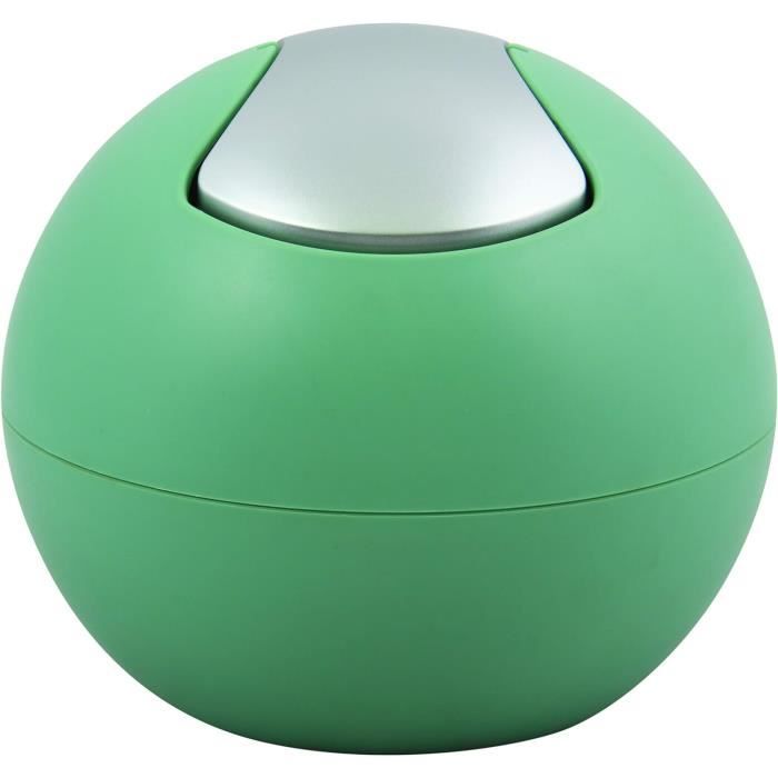 Poubelle De Salle De Bains Spirella 1 Litre - Couvercle Pivotant, Finition Brillante Ou Mate, Gris