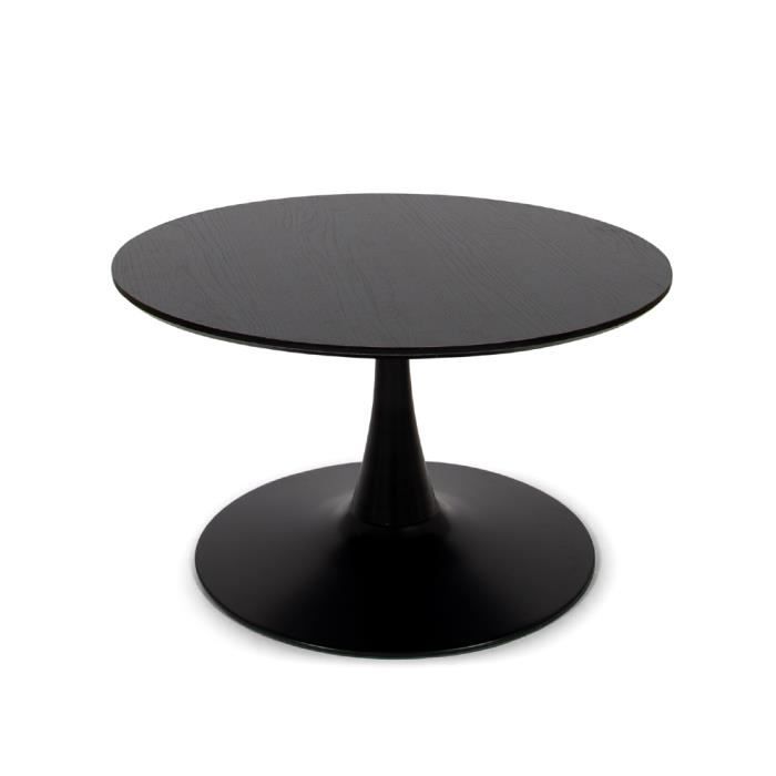 Milton & Oldbrook Table Basse Ø 80 cm Prague Noir