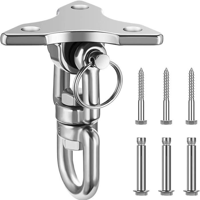 Lot De 4 Anneaux D'ancrage En Acier Inoxydable 304 - Pour Fixation Mur/plafond - Portée Jusqu'à 500 Kg - Yoga, Hamac, Sac De Frappe