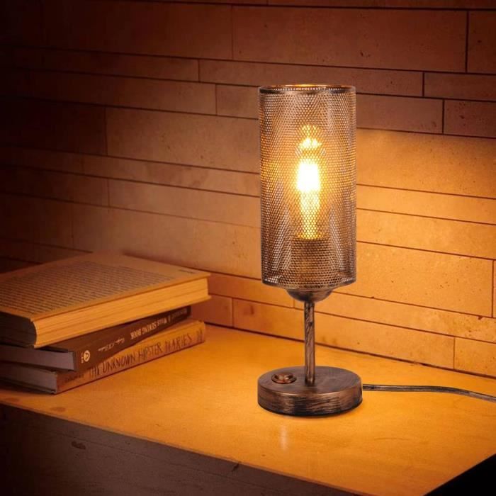 Lampe De Bureau Vintage En Alliage Zinc – Décoration Rétro Verte 21x11 Cm, Ambiance Chaleureuse, Pour Salon Ou Fête - 4