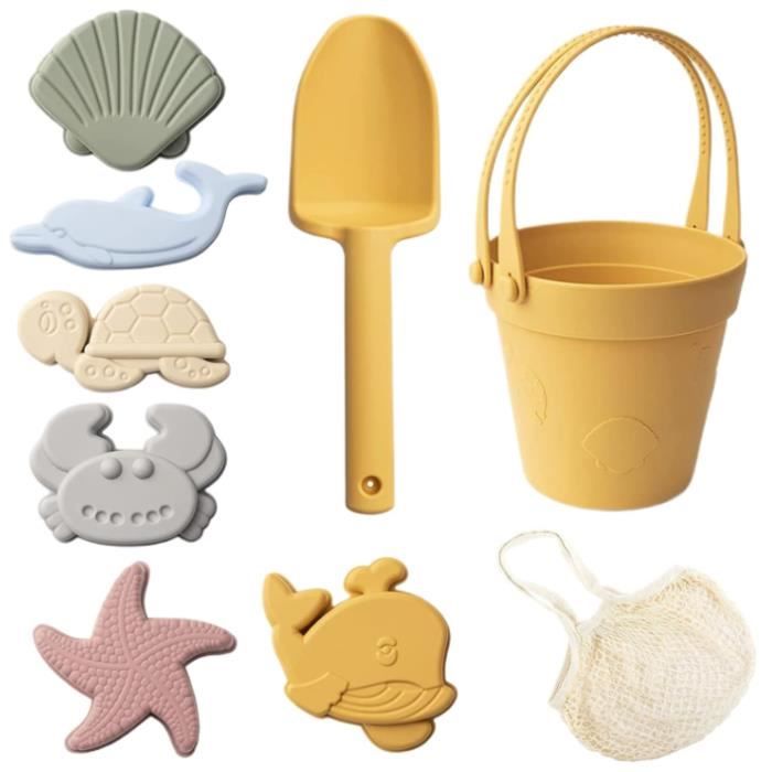 Kit Jouets De Plage 15 Pièces DAZZTIME - Seau Pliable, Moules, Pelles Pour Enfants à Partir De 1 An - 12