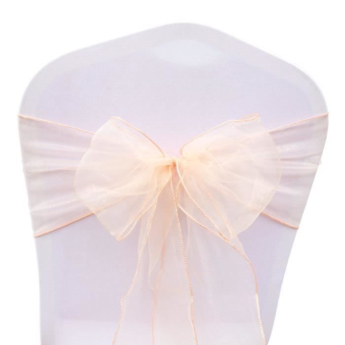 Lot De 10 Rubans De Chaise Pour Mariage – Nœud élastique Décoratif, Couleur Or, Fête Anniversaire Banquet
