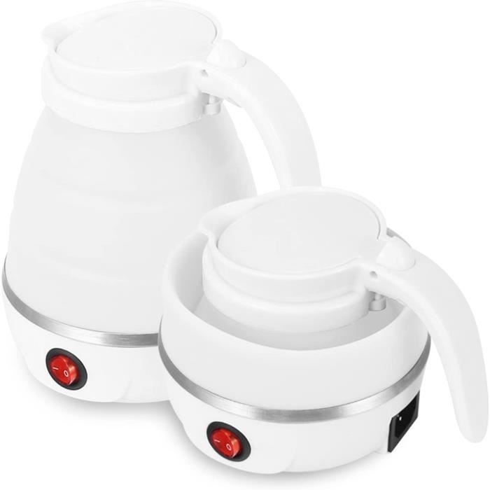 BOUILLOIRE ELECTRIQUE,White--Bouilloire électrique pliable en Silicone