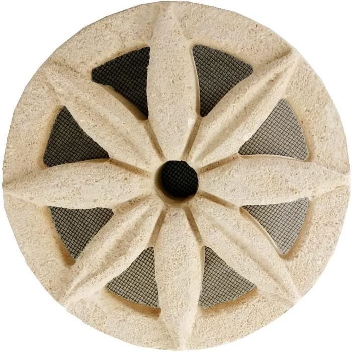 Grille d'aération et ventilation ronde en tuf de Matera, pour tuyau ...