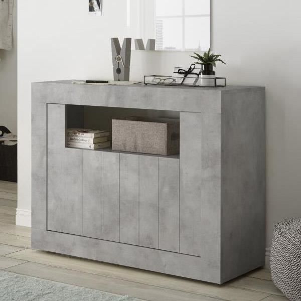 meuble d entree gris clair moderne 110 cm 2 portes urban 2 gris cdiscount maison