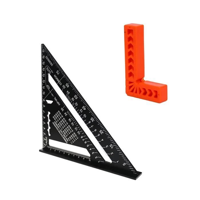 Règle En Acier 50 Cm - 2 Pièces, Double Face Cm/pouces, Pour Bricolage, Menuiserie, Bureau
