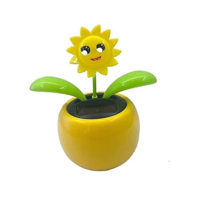 Dancing Flowers Décoration De Voiture à énergie Solaire En Forme De Tournesol Dansant Dans Des Pots Colorés | Solaire Pour, Décoration De Voiture, Figurines Dansantes Solaires
