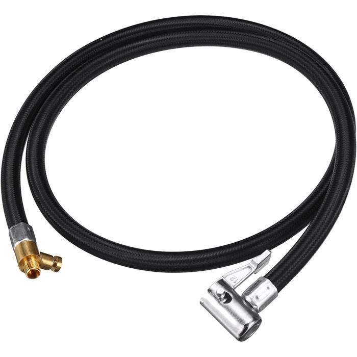 Tuyau D'Extension De Pompe à Pneus 40CM - Adaptateur Gonfleur Voiture Moto Vélo Avec Valves Universelles